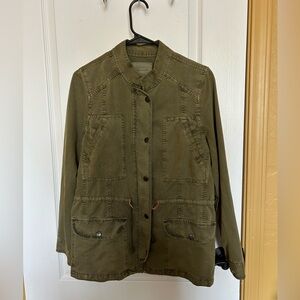 Hinge Green Utility Jacket with Stand-Up Collar